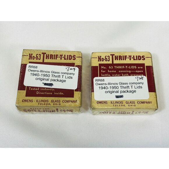 Lot of Vintage NOS Mixer Cover, Ball Top Seal Jar Rubbers, No. 63 Thrift Lids - Picture 5 of 11